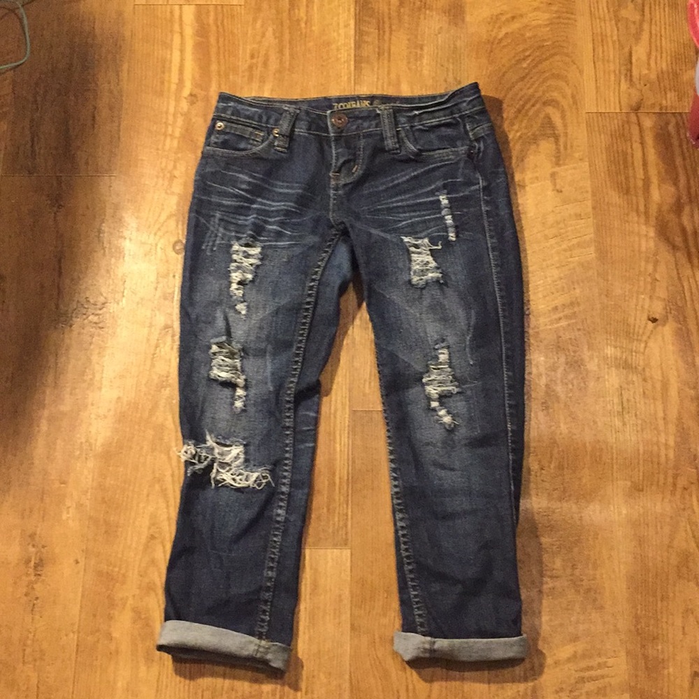 ZCOJEANS Premium ripped Capri